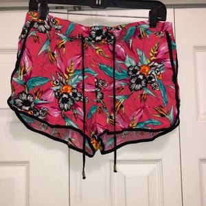 Tropical print shorts